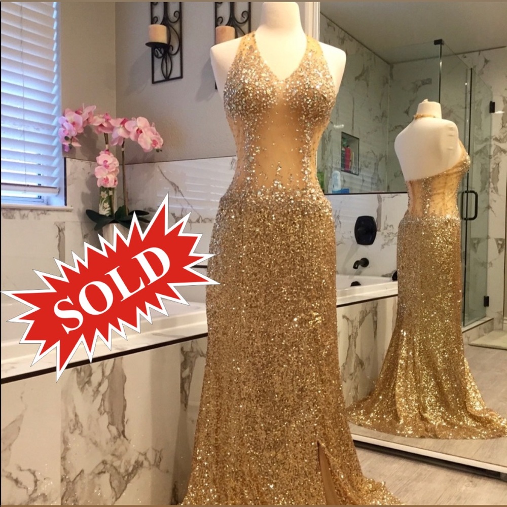 Gold Sequin Dress